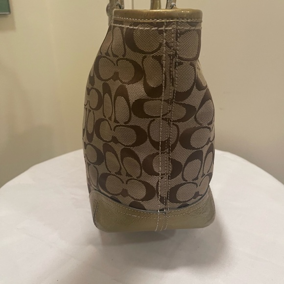 Coach BLEEKER tote Signature Brown and Gold Tote - Picture 7 of 10